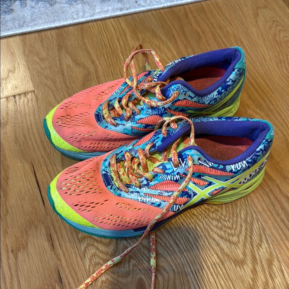 Asics Women's Sneakers - Orange, Blue, Yellow